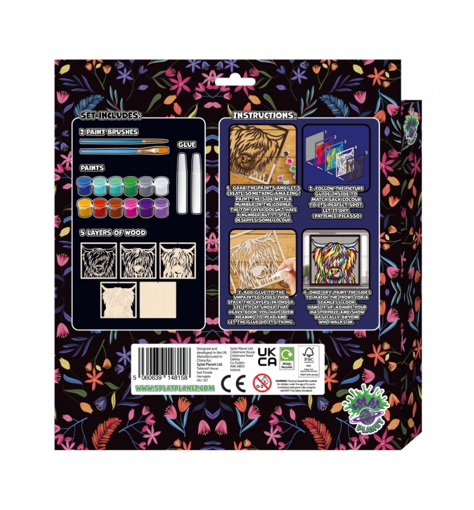 Zestaw do tworzenia obrazów z drewna - krowa