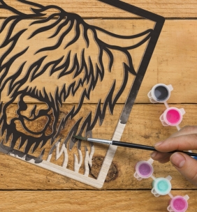 Zestaw do tworzenia obrazów z drewna - krowa