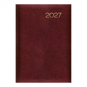 Kalendarz 2027 A5 dzienny bordowy SK2