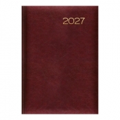 Kalendarz 2027 A5 dzienny bordowy SK2