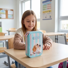 Astrabag, Piórnik podwójny z wyposażeniem - Puppy Line, AC21
