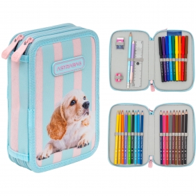 Astrabag, Piórnik podwójny z wyposażeniem - Puppy Line, AC21