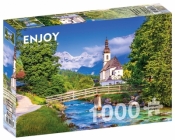 Puzzle 1000 Kościół w Ramsau/Niemcy