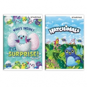 Zeszyt A5 w trzy linie kolorowe 16 kartek Hatchimals 20 sztuk mix