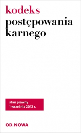 Kodeks postępowania karnego - <br />