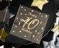 Serwetki Happy 40 Birthday, czarne, 33x33cm, 20szt (PG-S40C)
