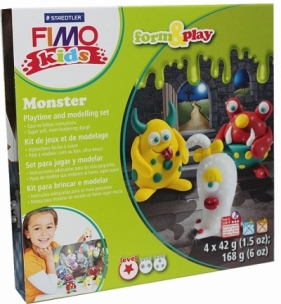 Zestaw FIMO Kids&Play 4x42g POTWORY