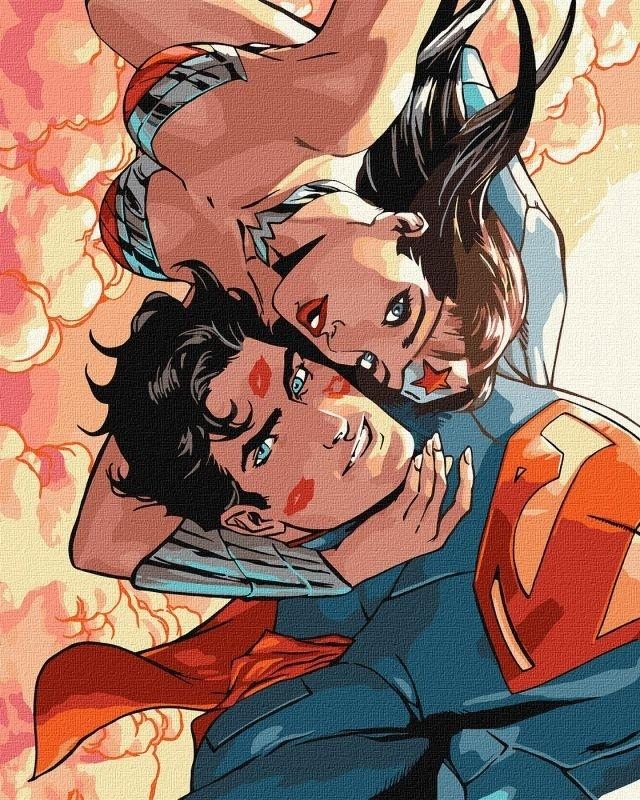 Malowanie po numerach - Wonder Woman: uściski