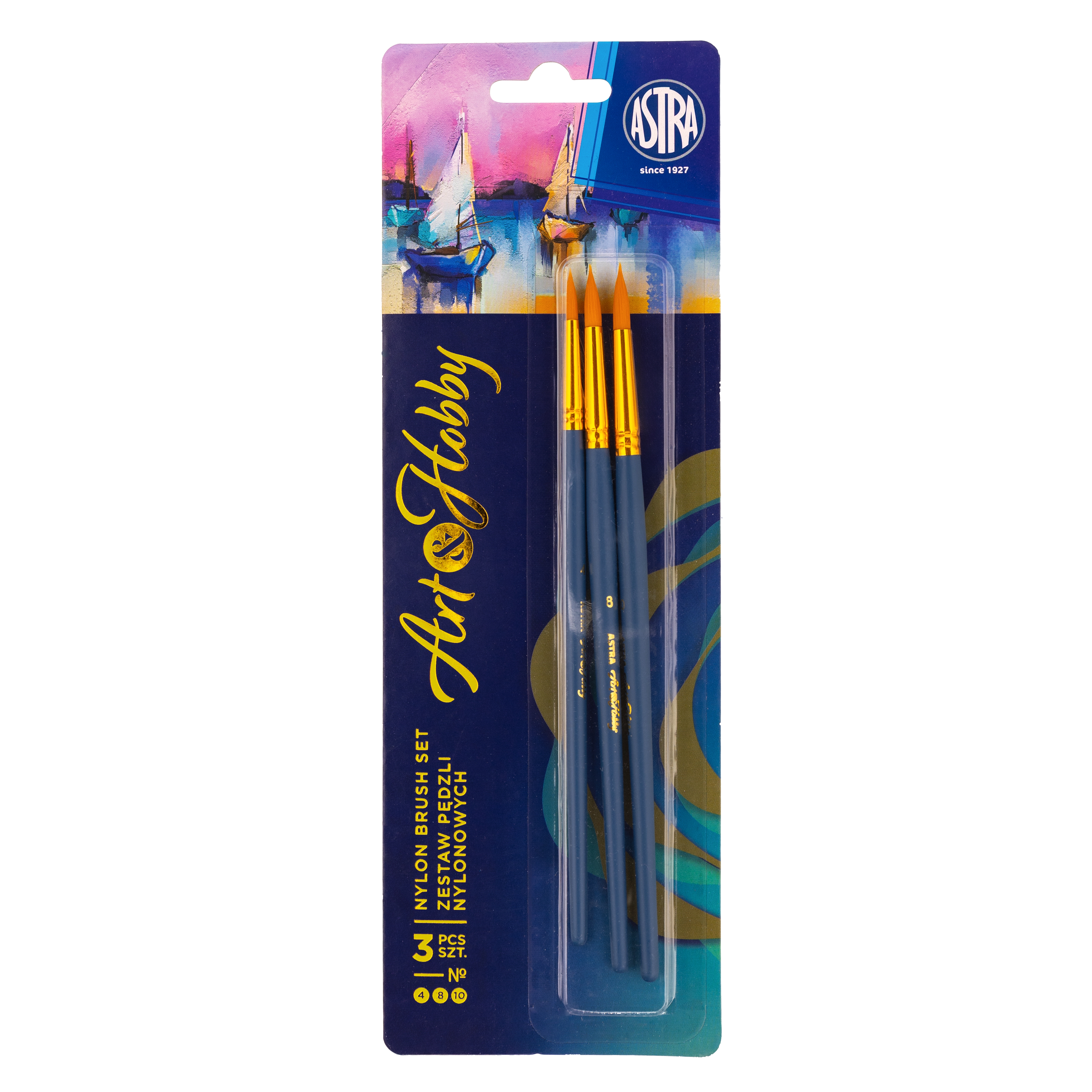 Zestaw pędzli nylonowych - Astra Art&Hobby, 3 szt.