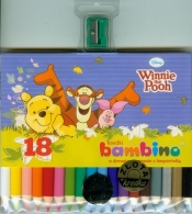 Kredki Bambino drewniane 18 kolorów z temperówką Kubuś Puchatek - <br />