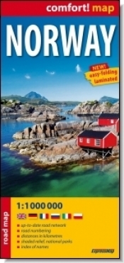 Norwegia / Norway laminowana mapa samochodowa 1:1 000 000 - Opracowanie zbiorowe