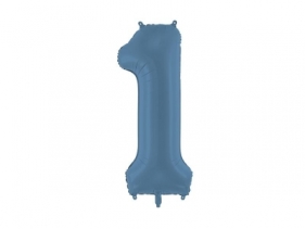 Balon foliowy cyfra 1 86cm granat