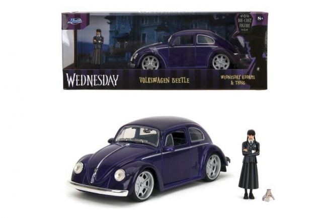 Jada Wednesday Volkswagen Beetle 1:24 z figurką