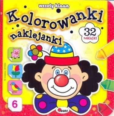 Kolorowanki naklejanki 6 Wesoły klaun