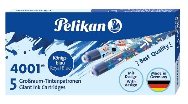 Naboje atramentowe długie 5szt niebieskie PELIKAN