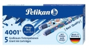 Naboje atramentowe długie 5szt niebieskie PELIKAN