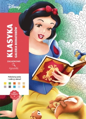 Art therapy. Kolorowanka antystresowa. Disney. Klasyka. Galeria bohaterów. Zagadkowe rysunki - Eugenie Varone (ilustr)