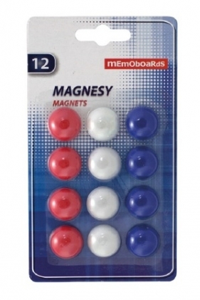 Magnesy memoboards do tablic 12szt (MB20B12 NR)