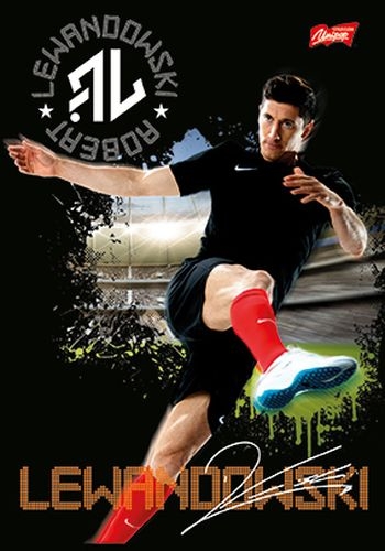 Zeszyt A5 w linie 32 kartki z marginesem Robert Lewandowski