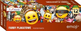 Farby plakatowe 12 kolorów Emoji