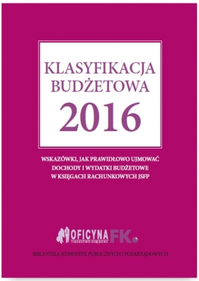 Klasyfikacja budżetowa 2016 - Gaździk Elżbieta