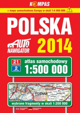 Polska 2014 Atlas samochodowy 1:500 000