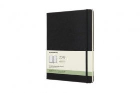 Kalendarz 2019 tygodniowy Moleskine 12M XL twarda oprawa, czarny