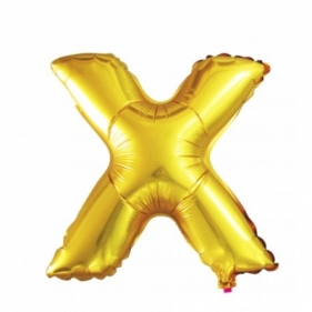Balon Litera "X" złoty 40CM