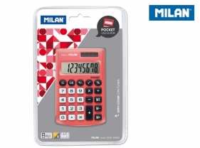 Kalkulator kieszonkowy Milan - Czerwony (150908RBL)
