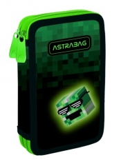 Astrabag, Piórnik podwójny z wyposażeniem - Pixel Hero (AC21)