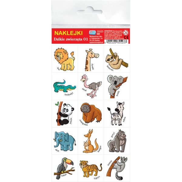 Naklejki. Dzikie zwierzęta