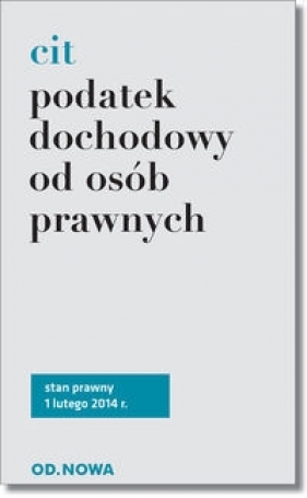 Podatek dochodowy od osób prawnych CIT