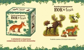 Rok w lesie. Puzzle progresywne - Emilia Dziubak