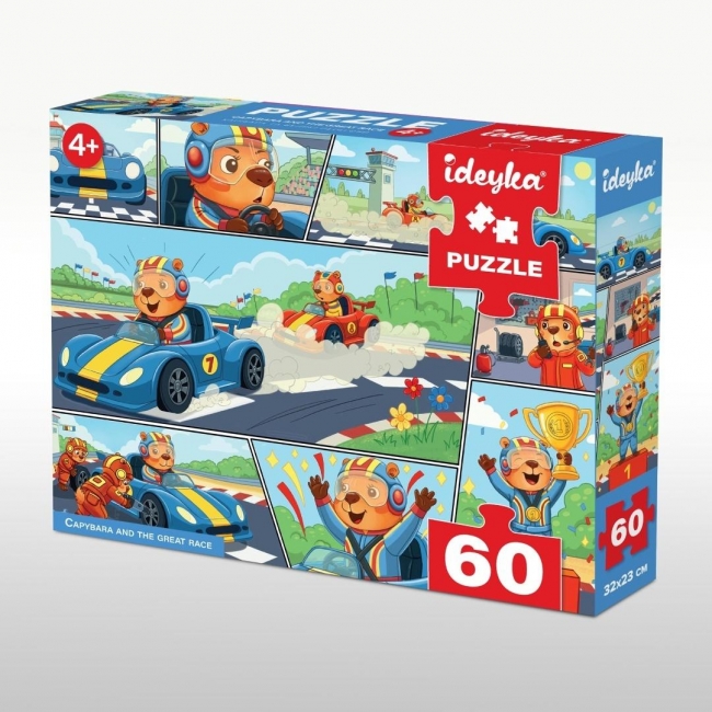 <img src='https://webimage.pl/pics/238/0/d4823104390022.jpg' style='height:440px' /> Puzzle 60 Kapibara i wielki wyścig Grałamigłówka