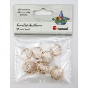 Koraliki plastikowe muszelki 5mm 10szt