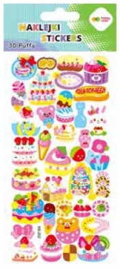 Naklejki 3D Puffy - Funny Sweets, 9.5 cm x 22 cm, Happy Color