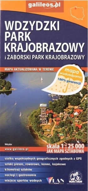 Mapa wodoodporna - Zaborski i Wdzydzki PK - Opracowanie zbiorowe