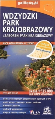 Mapa wodoodporna - Zaborski i Wdzydzki PK - Praca zbiorowa