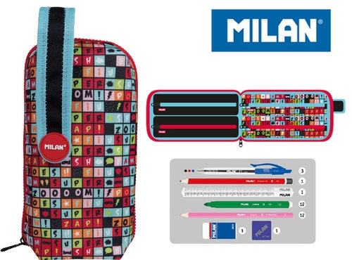 Multipiórnik Milan owalny z 4 piórnikami Super Heroes