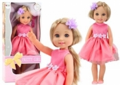 Lalka w różowej sukience 38cm