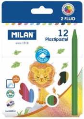 Kredki świecowe MILAN PLASTIPASTEL, 12 kolorów w kartonowym opakowaniu (022R12)