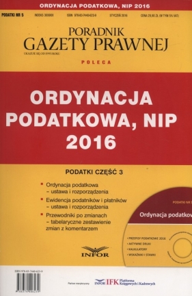 Ordynacja podatkowa, NIP 2016