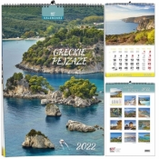 Kalendarz 2022 B3 13 plansz Greckie pejzaże