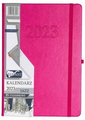 Kalendarz 2023 B5 tyg. Jazz różowy ELEFANT