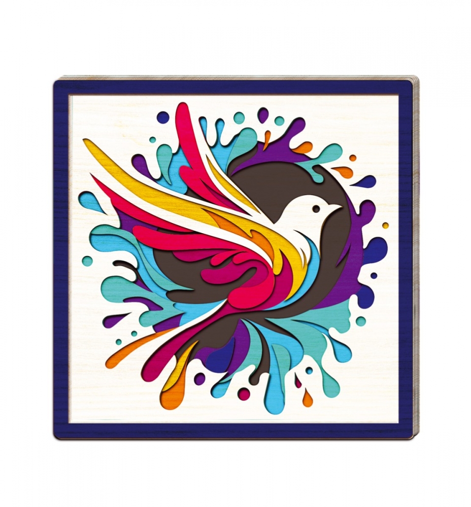 Zestaw do tworzenia obrazów z drewna - ptak