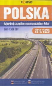 Polska Mapa samochodowa 1:700 000 2019/2020