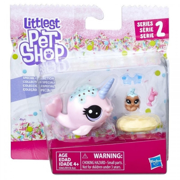 Figurki Littlest Pet Shop Para zwierzaków Ambrosia Narwhalz & Cannoli Crabbley (B9358/E0465)