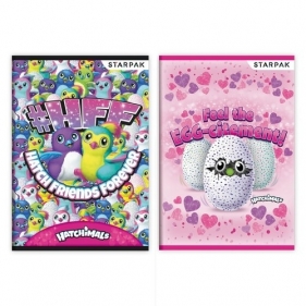 Zeszyt A5 w kratkę 16 kartek Hatchimals 20 sztuk mix