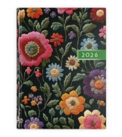 Kalendarz 2026 A5 dzienny kwiaty