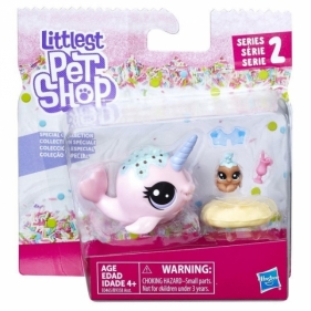 Figurki Littlest Pet Shop Para zwierzaków Ambrosia Narwhalz & Cannoli Crabbley (B9358/E0465)